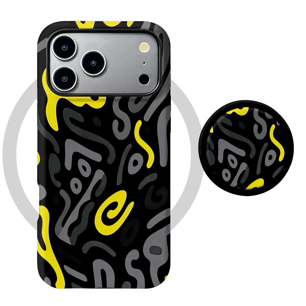 Huawei Nova 12 - Custodia Magnetica con Motivo Graffiti Astratto