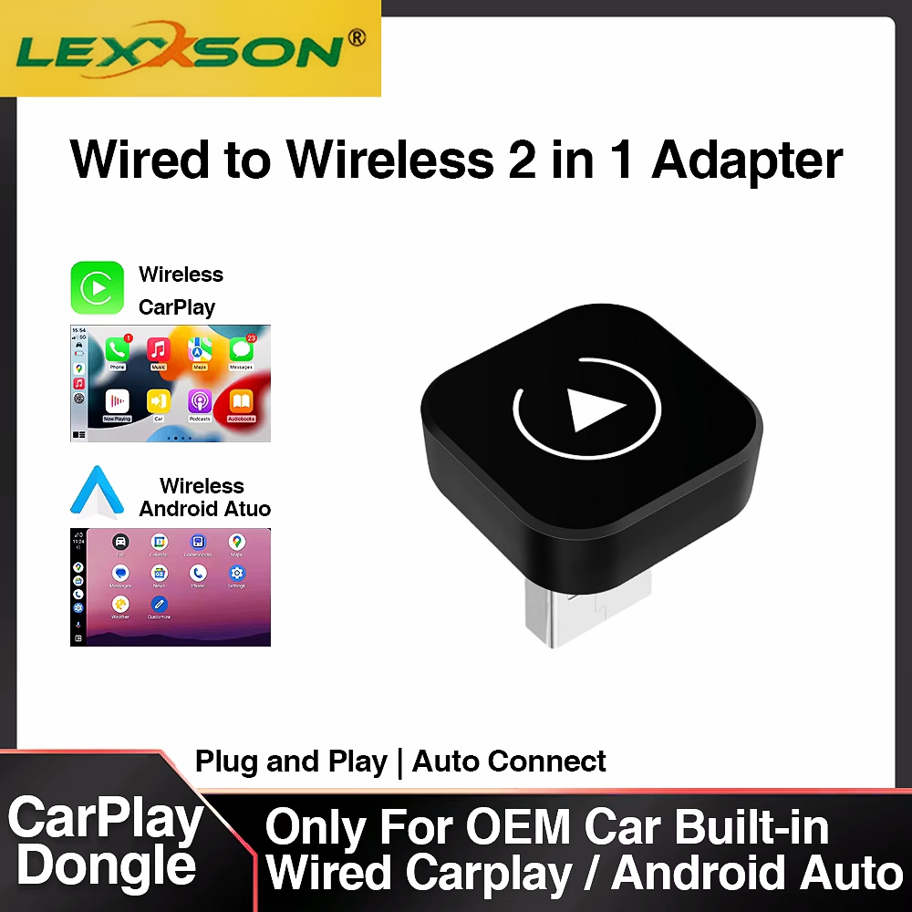 Electronics Gadgets For Car - Dongle CarPlay wireless 2in1 Adattatore automatico