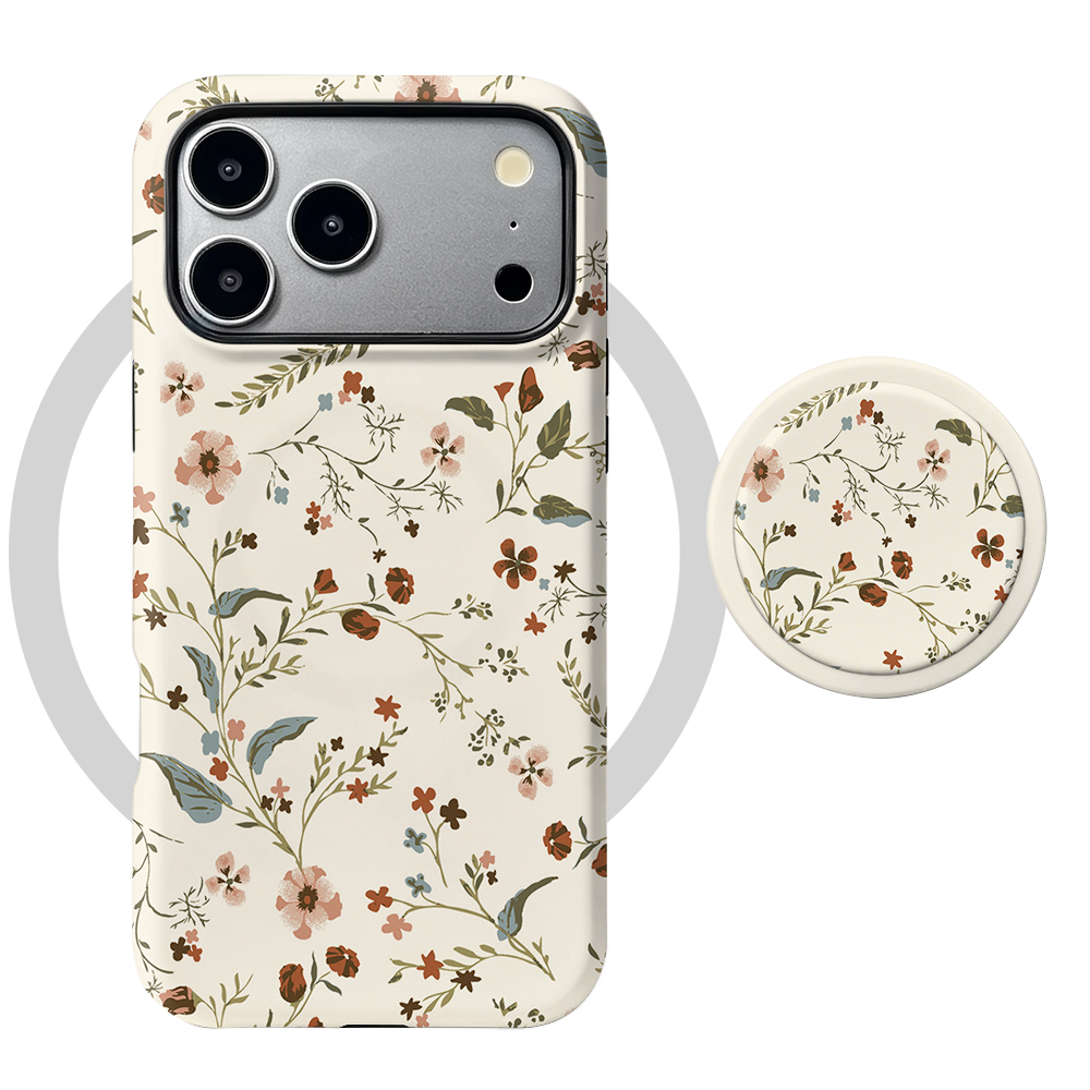 Huawei Nova 12 - Custodia magnetica con motivo floreale per